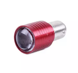 Лампа диодная линза стопа двухконтактная S25 красный - AM