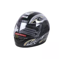 Шлем мотоциклетный интеграл MD-А105 VIRTUE (черно-золотой, size L)
