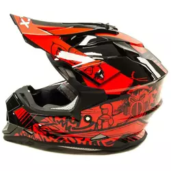 Шлем мотоциклетный кроссовый MD-911 VIRTUE (черно-красный, size S)