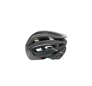 Шлем велосипедный GTS-H-090 TTG с габаритным фонарем, очками (черный с серым, size L)