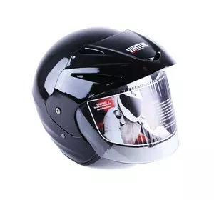 Шлем мотоциклетный открытый с козырьком MD-705H VIRTUE (черный, size S)