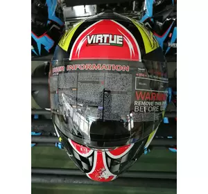 Шлем мотоциклетный интеграл MD-800 VIRTUE (черный с цветной графикой А6, size S)